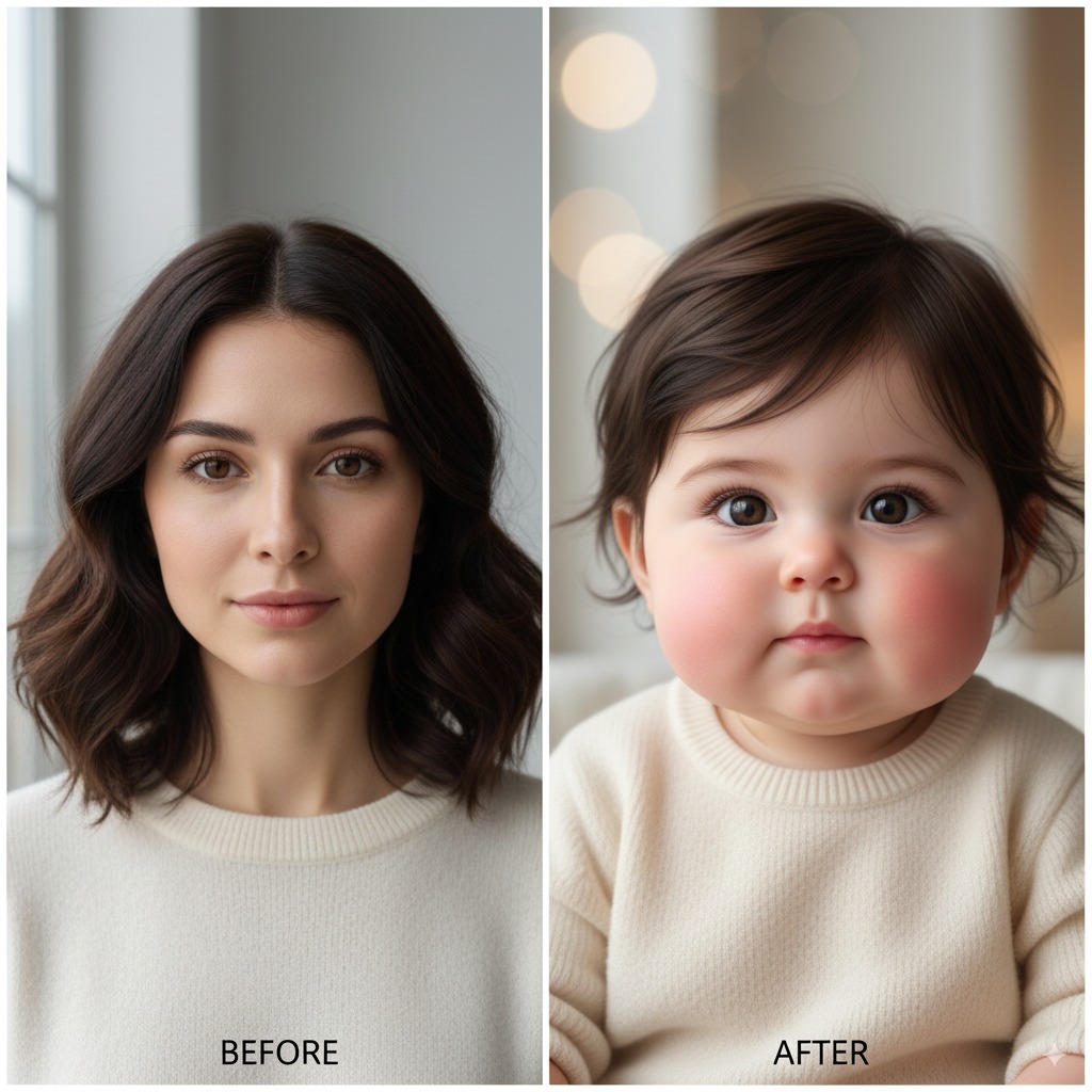 Baby Version - AI image transformation example